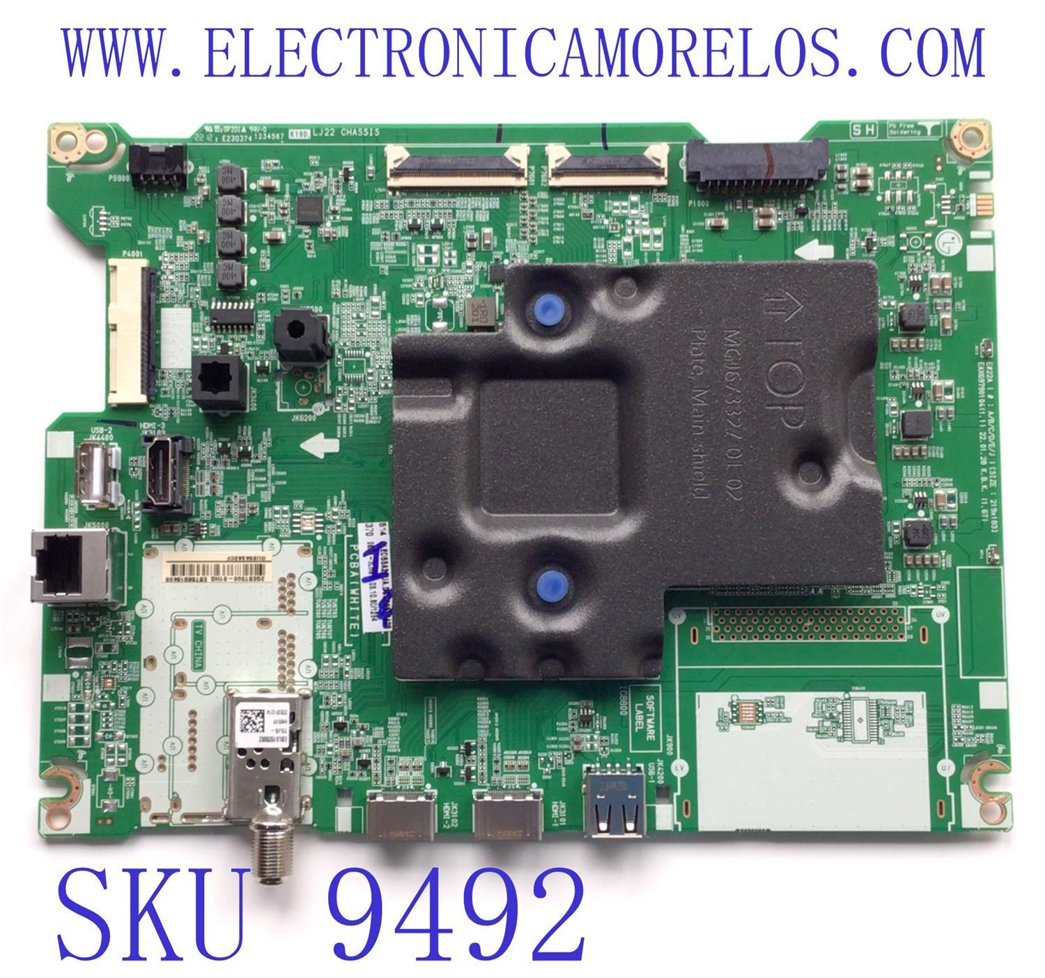 MAIN PARA TV LG / NUMERO DE PARTE EBT66918408 / EAX69790104(1.1) / PANEL AC550AQY AQA1 / MODELO OLED55A2PUA.DUSQLJR	